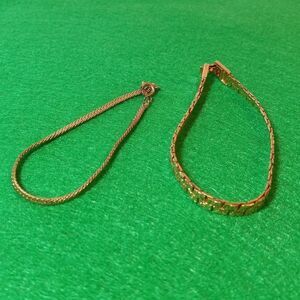 Gold tone bracelets (2)